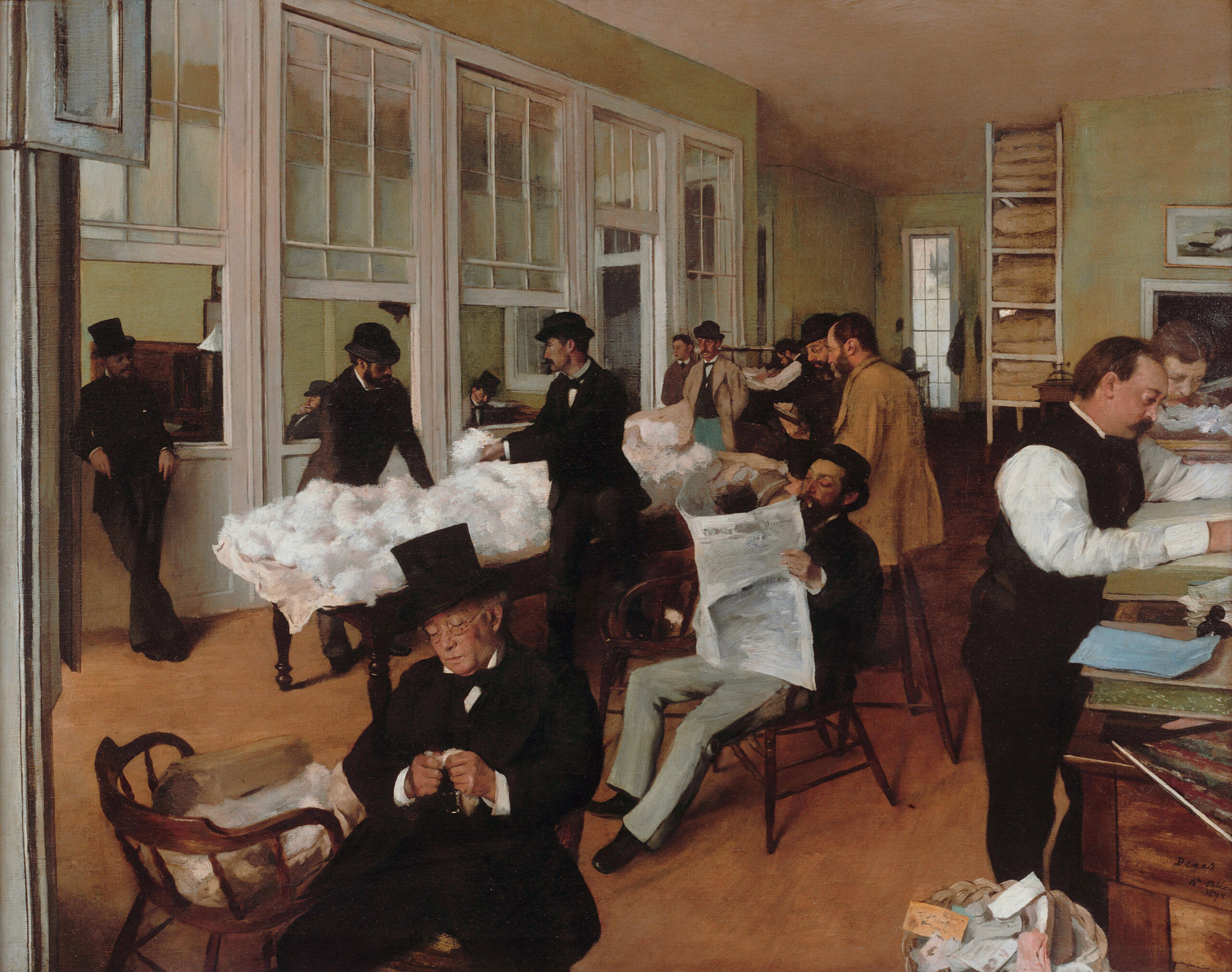 A Cotton Office in New Orleans - Edgar Degas