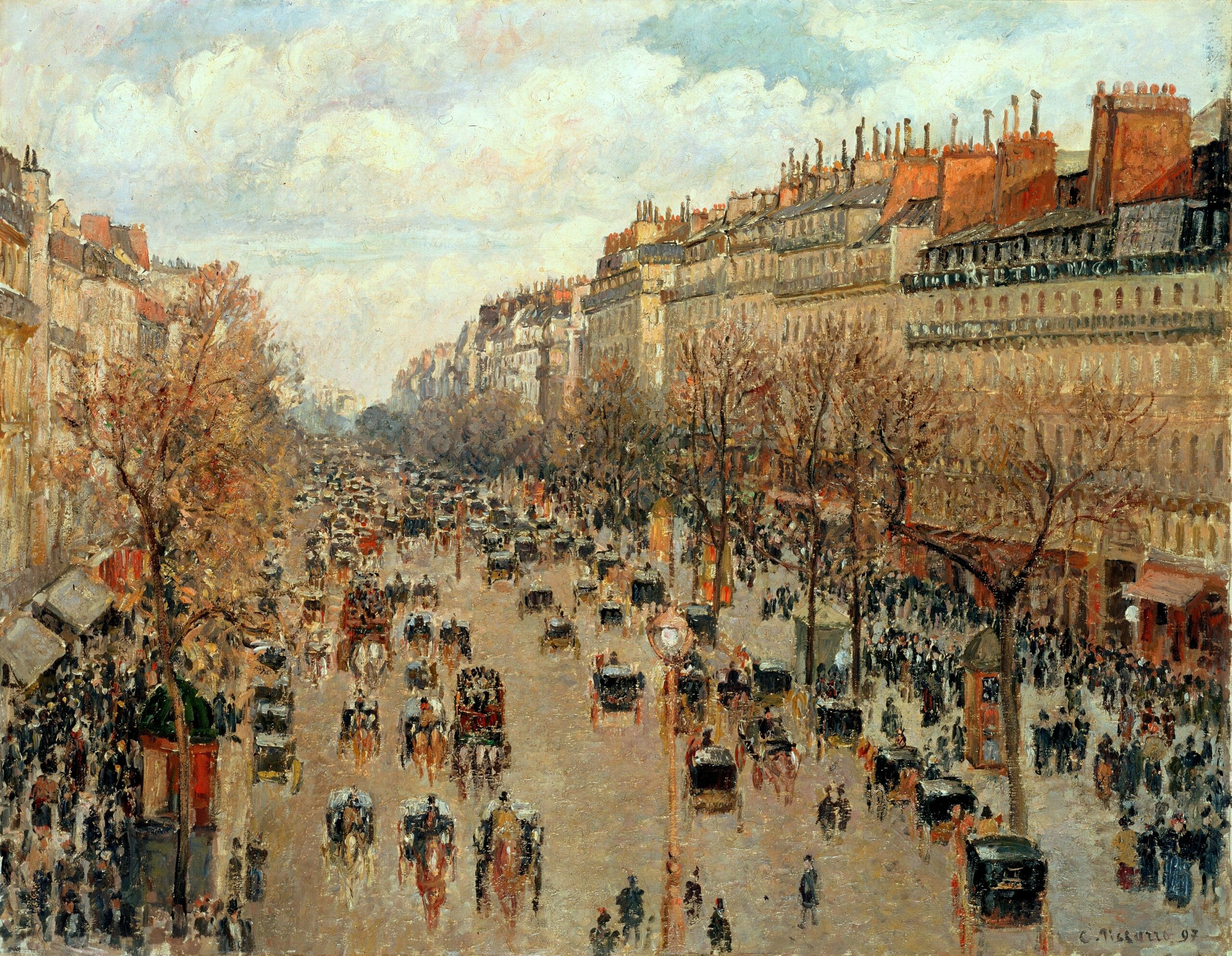 Boulevard Montmartre, Paris - Camille Pissarro