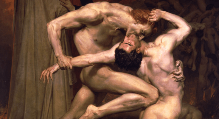 Dante and Virgil in Hell by William-Adolphe Bouguereau