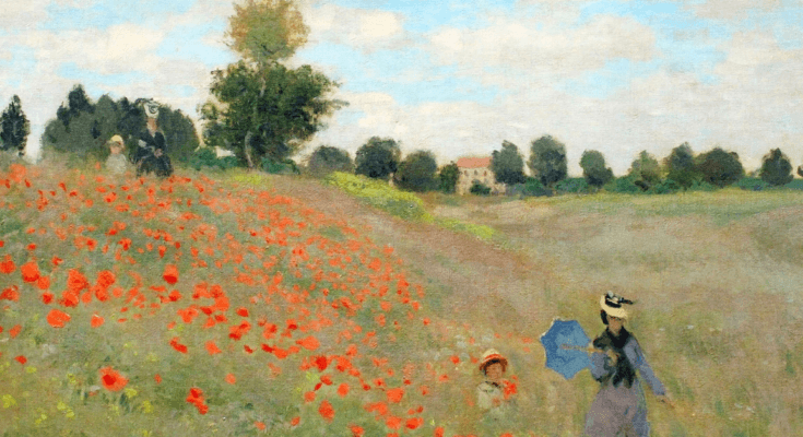 Poppy Field in Argenteuil - Claude Monet