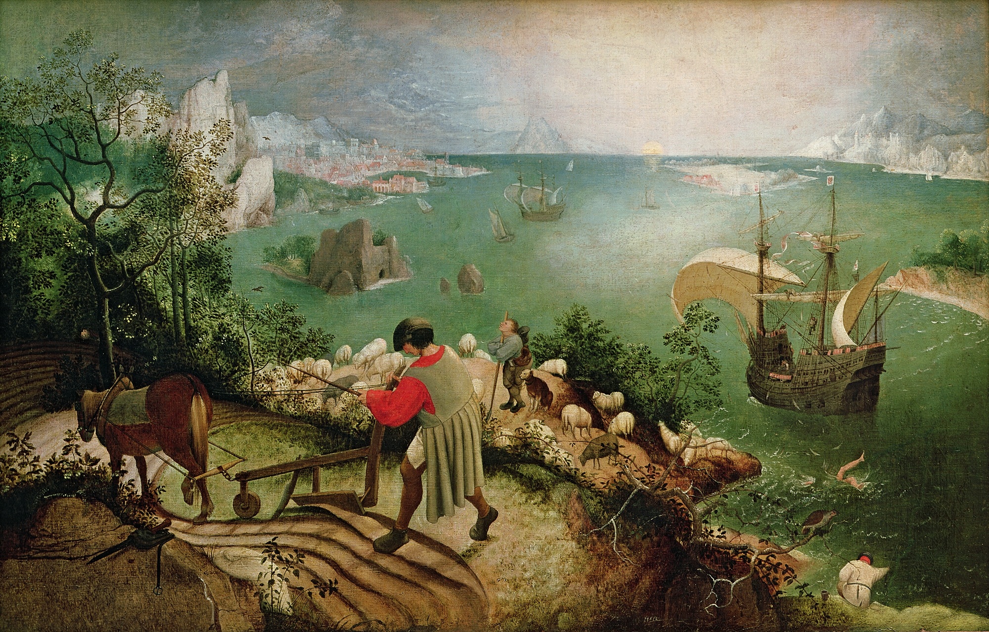 Landscape with the Fall of Icarus - Pieter Bruegel the Elder