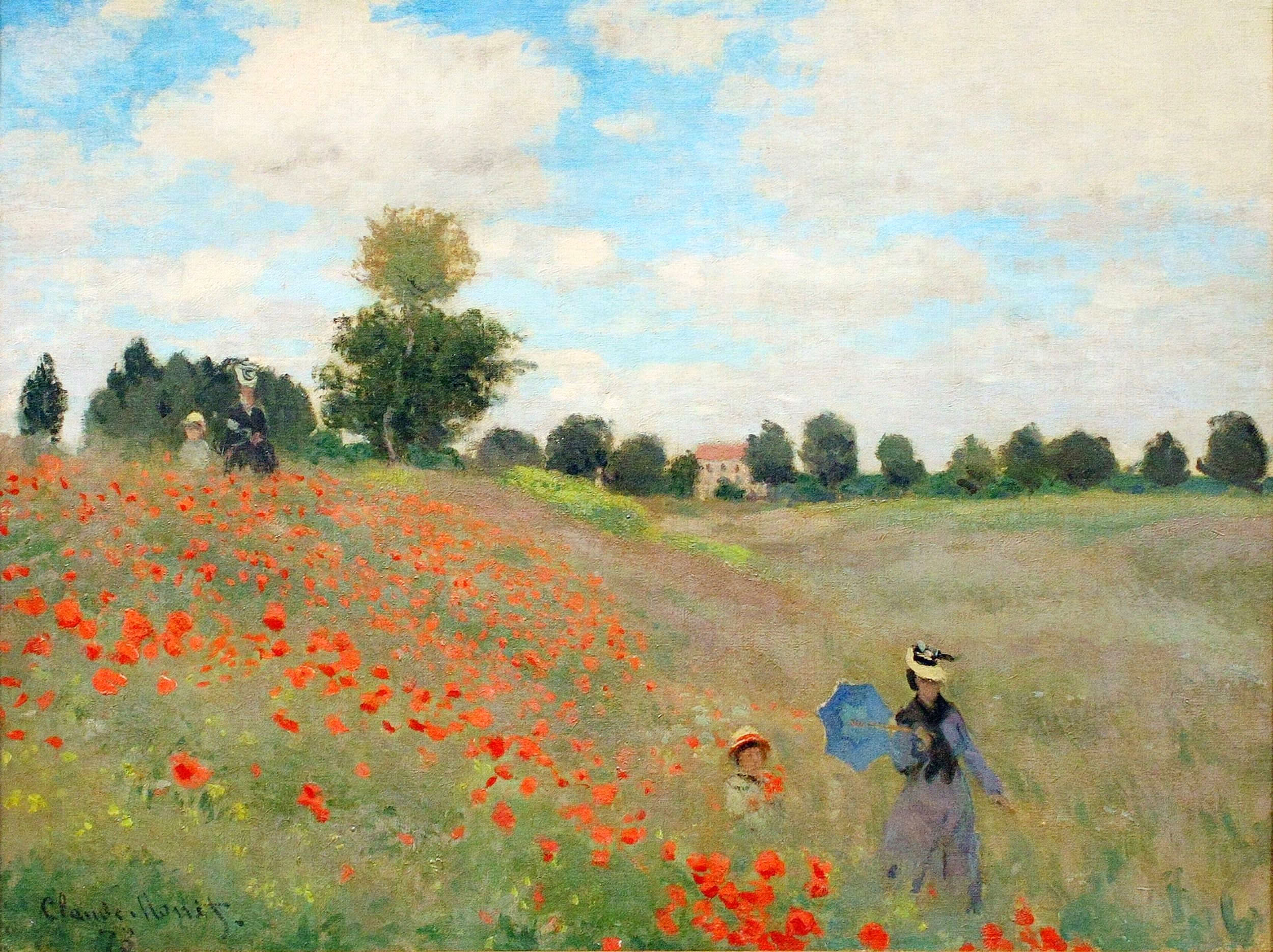 Poppy Field in Argenteuil - Claude Monet